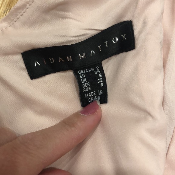 AIDAN MATTOX sequence bodice/Toole dress in blush pink. Size 2 - Picture 14 of 14